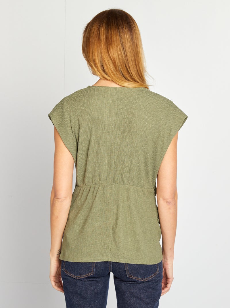 Top em malha crepe VERDE - Kiabi