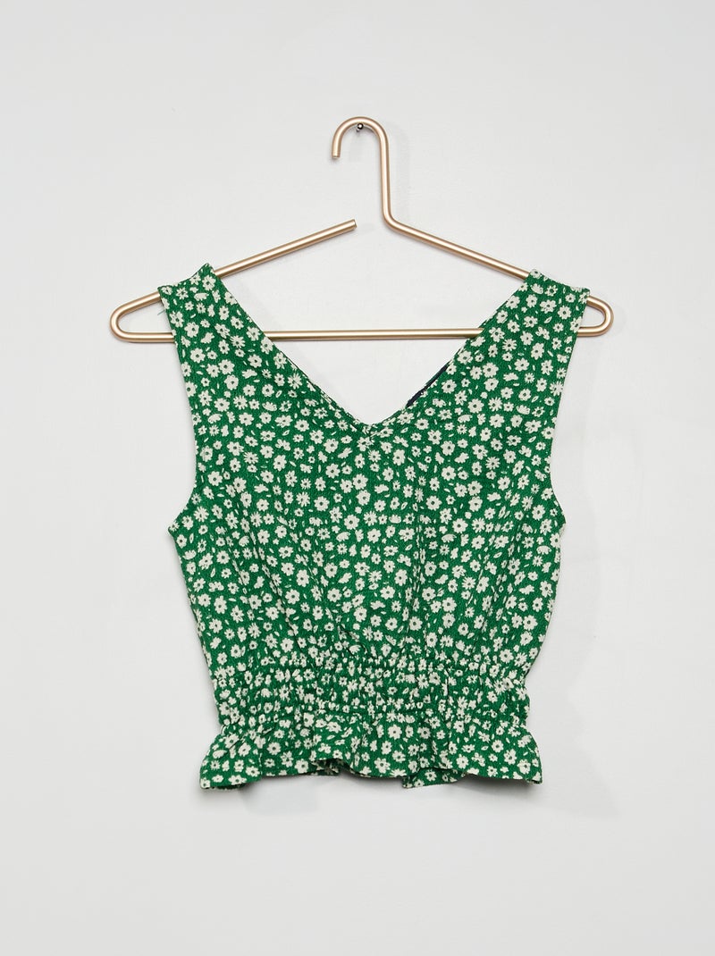 Top em malha crepe VERDE - Kiabi