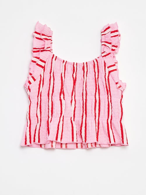 Top em malha gofrada - Kiabi
