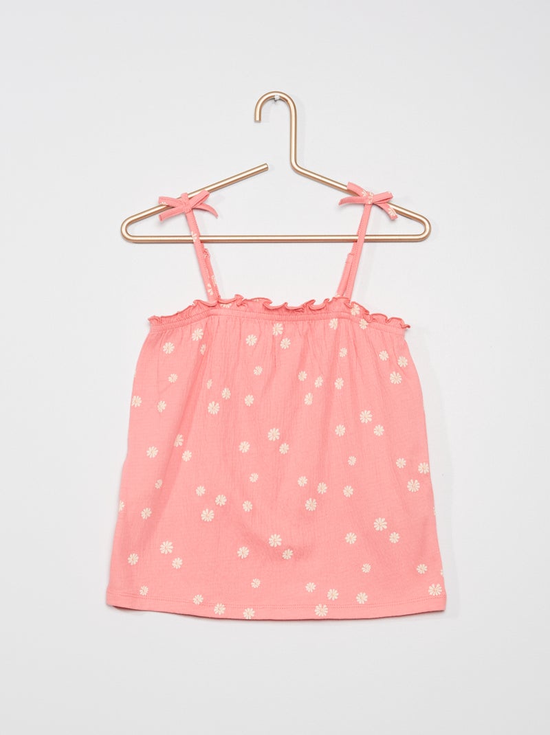 Top em malha gofrada ROSA - Kiabi