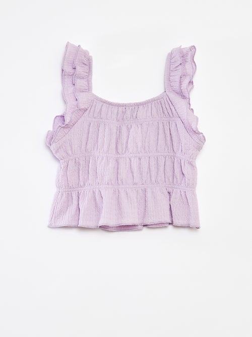 Top em malha gofrada - Kiabi