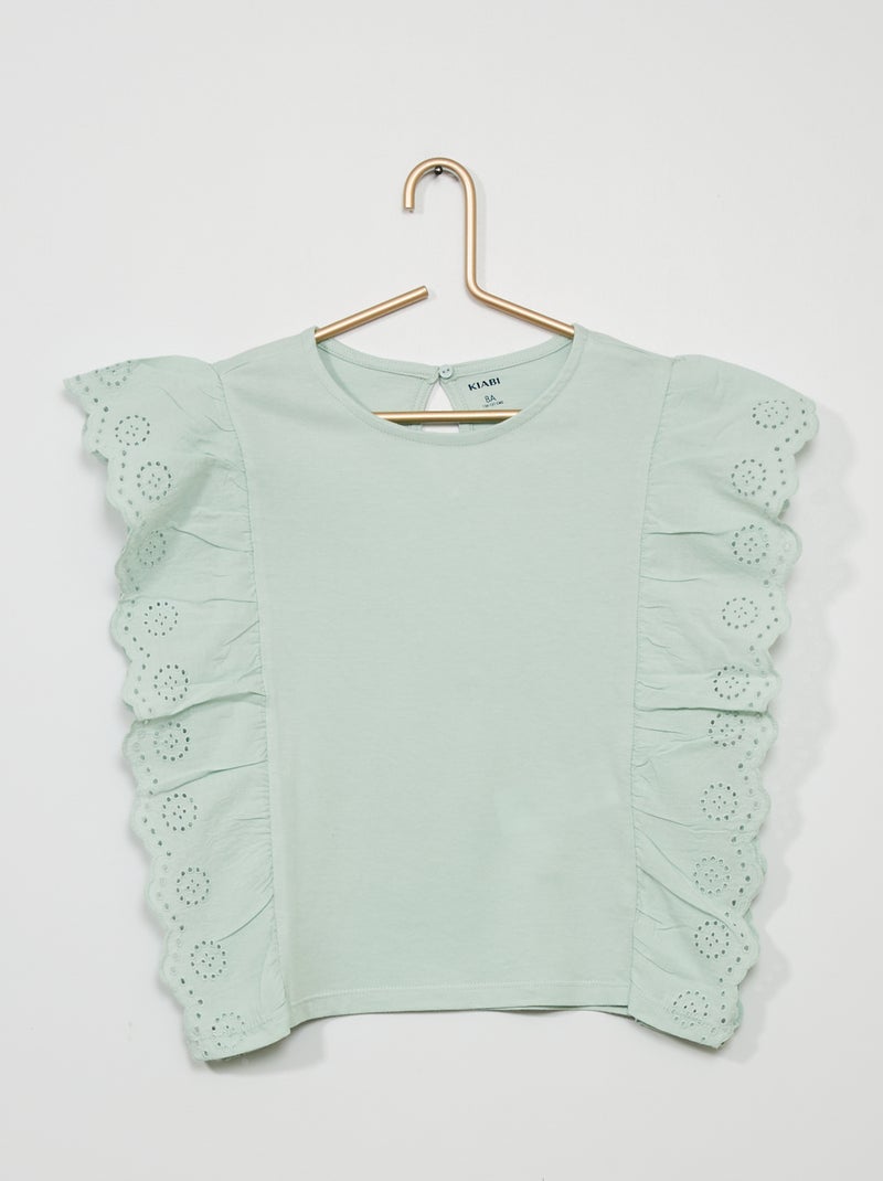 Top em malha jersey Azul - Kiabi