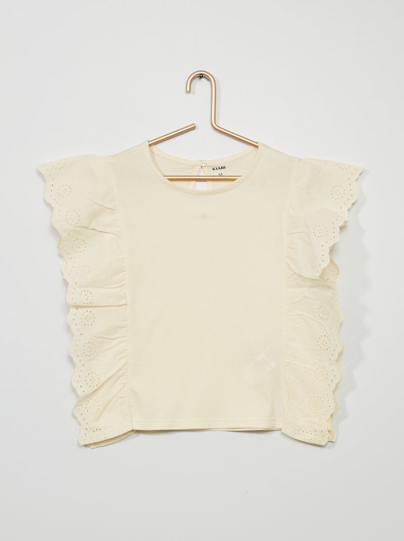 Top em malha jersey BRANCO - Kiabi