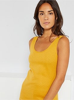 Top em malha pointelle - Kiabi