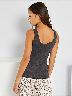 Top em malha pointelle - Kiabi