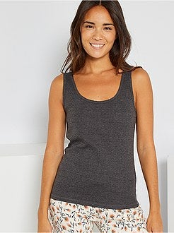 Top em malha pointelle - Kiabi