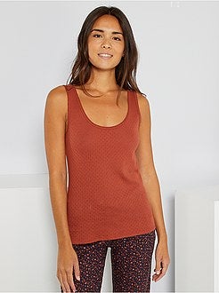 Top em malha pointelle - Kiabi