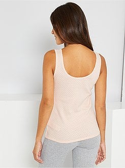 Top em malha pointelle - Kiabi