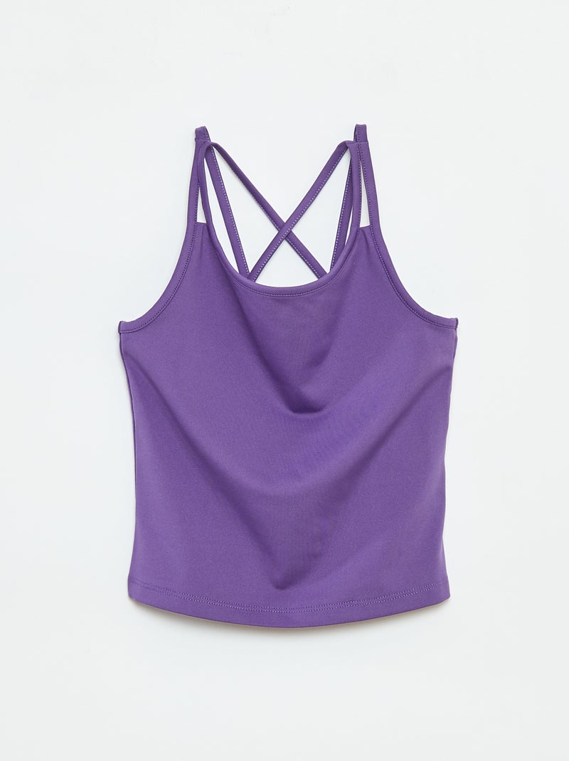 Top em material elástico Violeta - Kiabi
