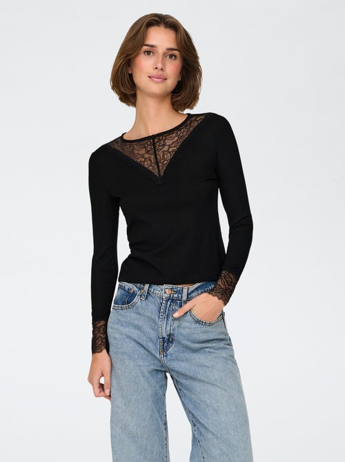 Top em renda liso - Kiabi