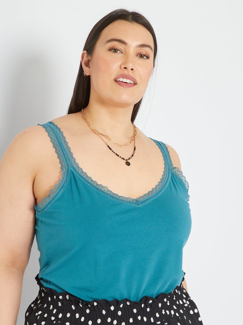 Top em renda Verde Lichene - Kiabi