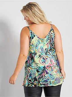 Top estampado com alças finas - Kiabi