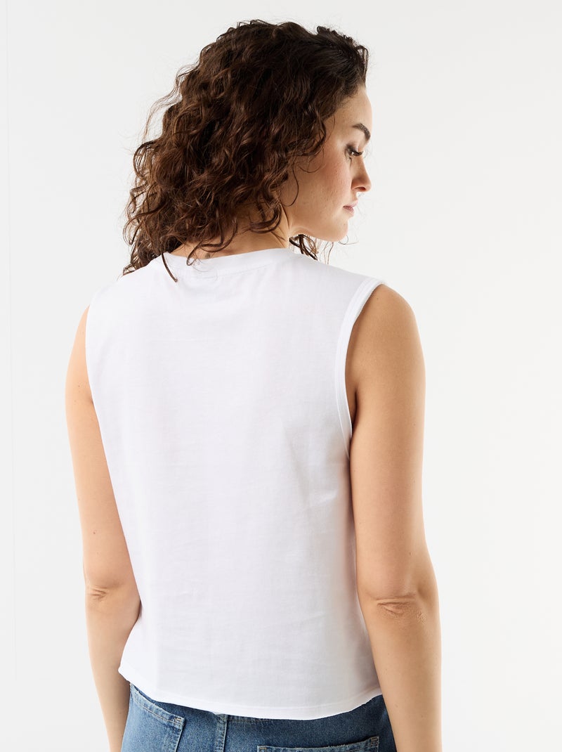 Top estampado 'Nirvana' Branco - Kiabi