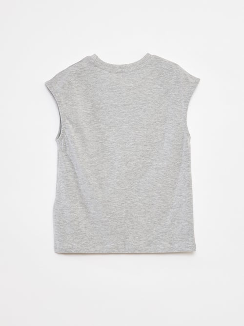 Top estilo largo com recorte frontal - Kiabi