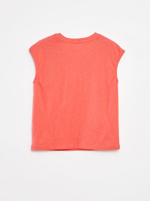 Top estilo largo com recorte frontal - Kiabi