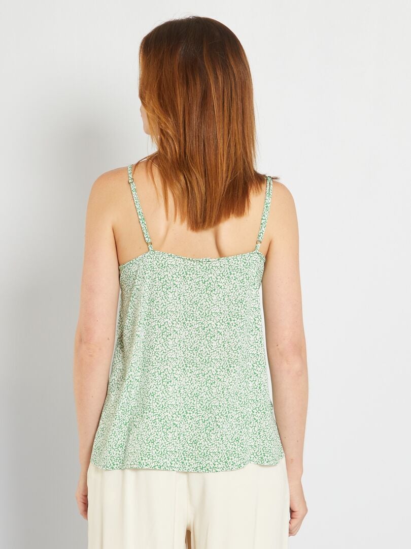 Top fluido às riscas VERDE - Kiabi