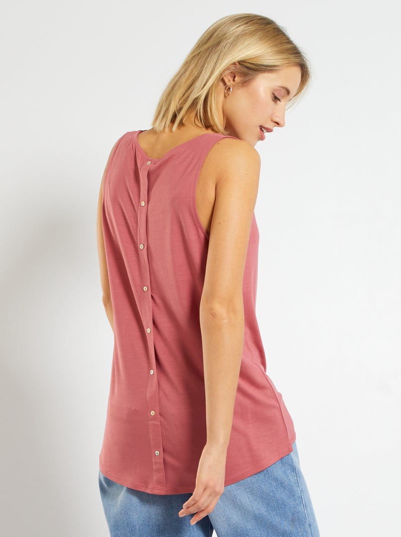 Top fluido com fecho nas costas ROSA - Kiabi