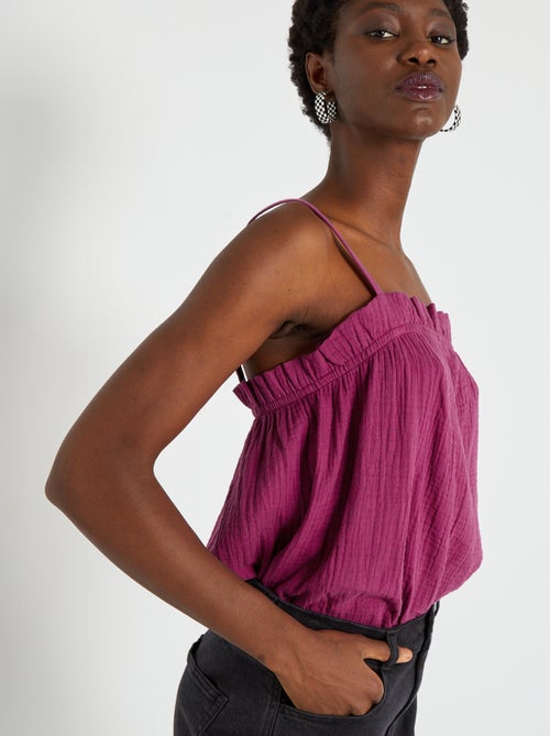 Top fluido em malha crepe - Kiabi