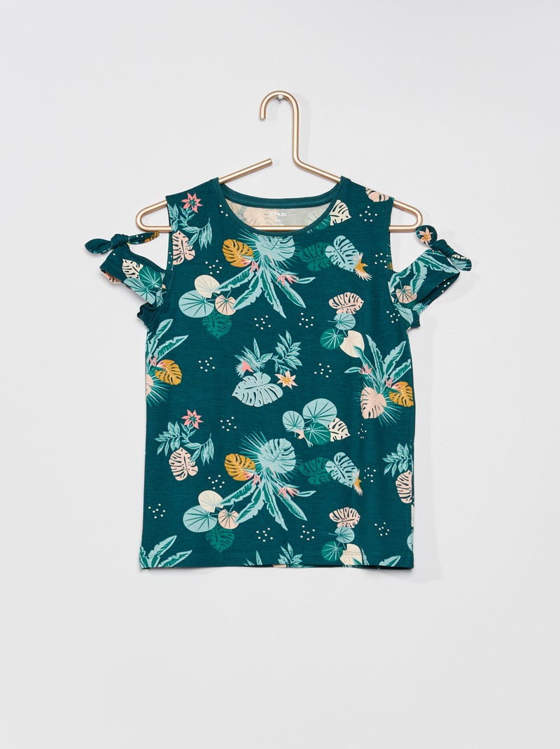 Top fluido estilo 'jungle' VERDE - Kiabi