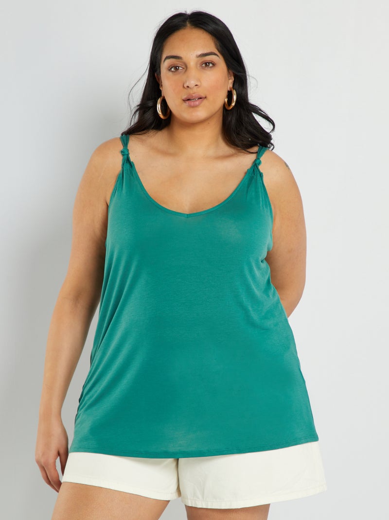 Top fluido liso VERDE - Kiabi