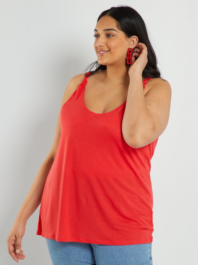 Top fluido liso Vermelho - Kiabi