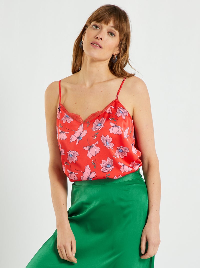 Top fluido VERMELHO - Kiabi