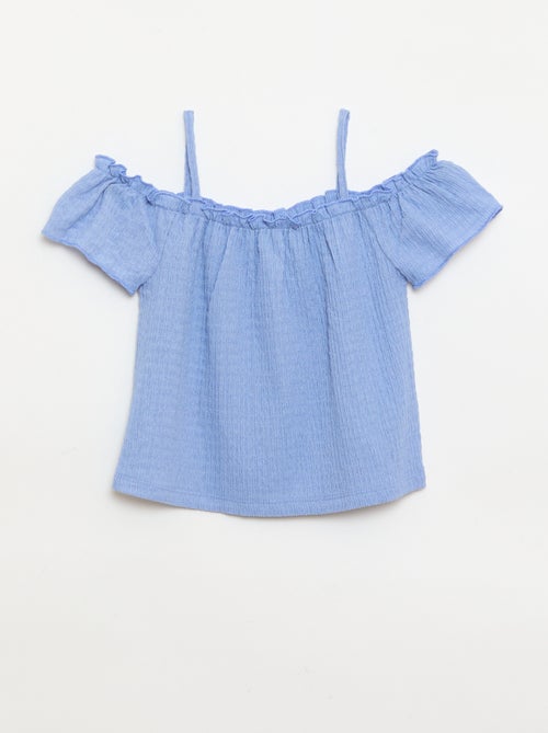 Top franzido de alças finas - Kiabi