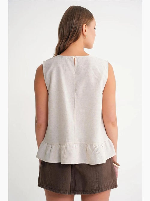 Top gola redonda detalhe laço mixray - Kiabi