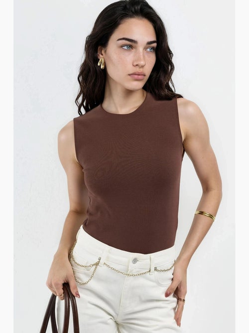 Top gola redonda liso busem - Kiabi