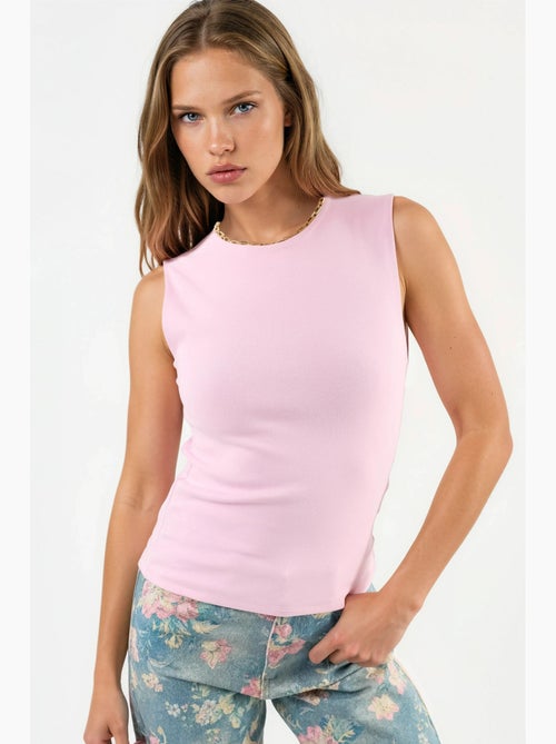 Top gola redonda liso busem - Kiabi
