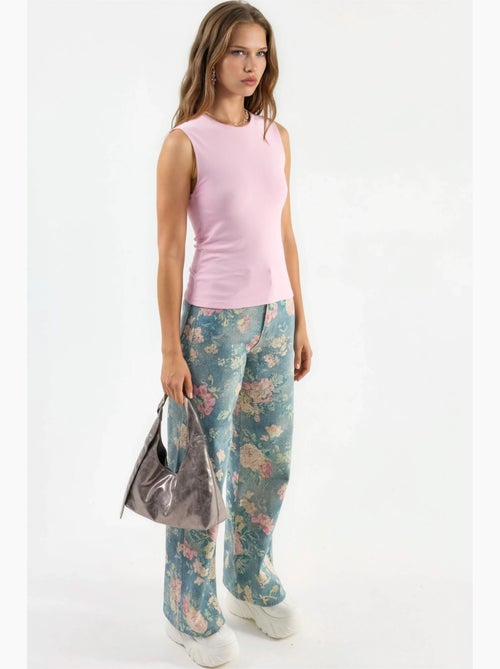 Top gola redonda liso busem - Kiabi