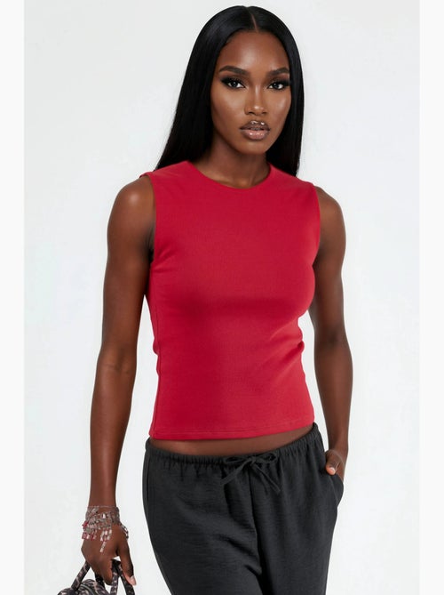 Top gola redonda liso busem - Kiabi