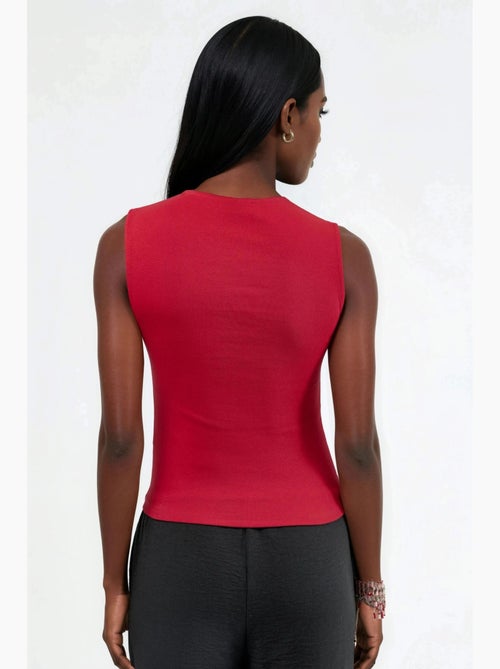 Top gola redonda liso busem - Kiabi