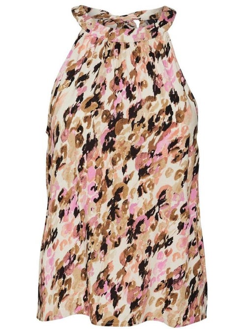 Top Halterneck Bege para Mulher Vero Moda - Kiabi Top Halterneck Bege para Mulher Vero Moda - Kiabi