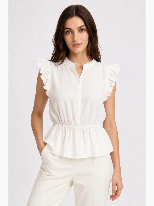Top jacquard texturizado peplum mixray - Kiabi