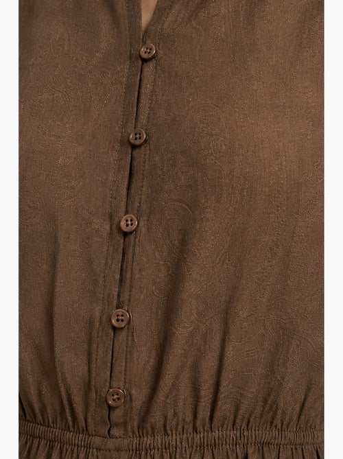 Top jacquard texturizado peplum mixray - Kiabi