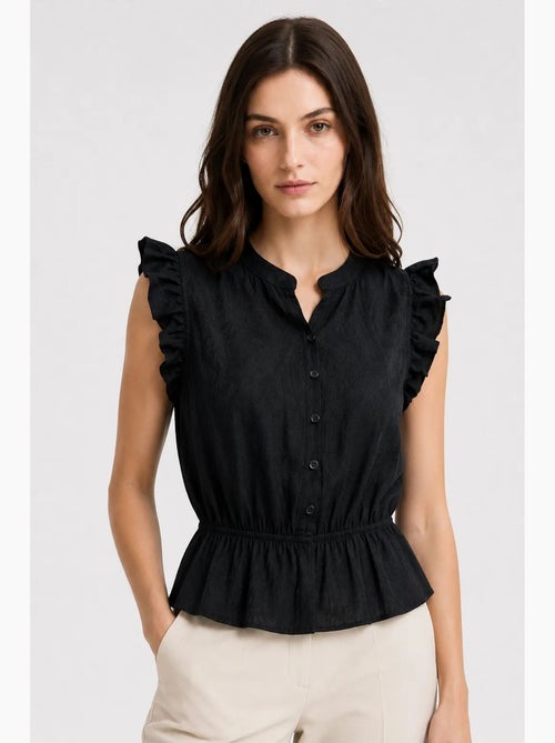 Top jacquard texturizado peplum mixray - Kiabi