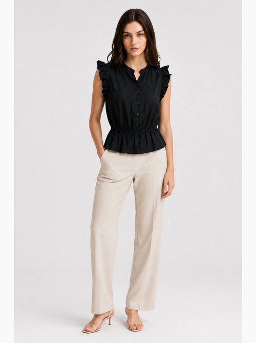 Top jacquard texturizado peplum mixray - Kiabi