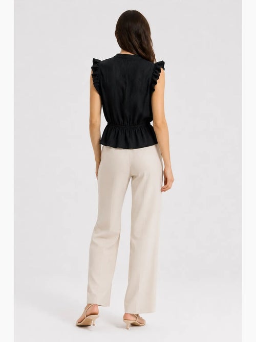 Top jacquard texturizado peplum mixray - Kiabi