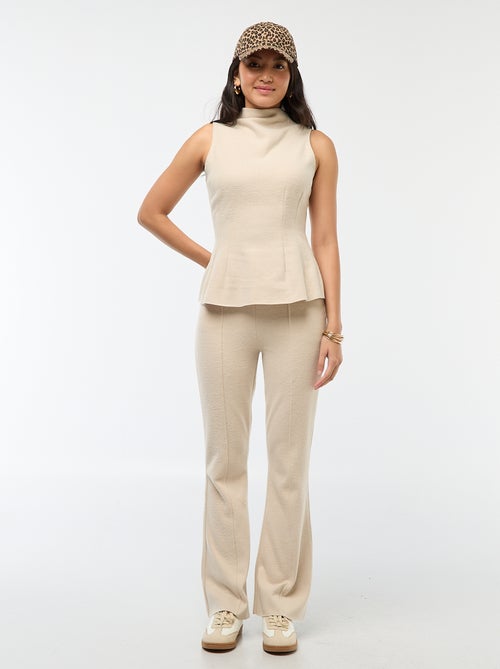 Top justo em malha macia - Kiabi