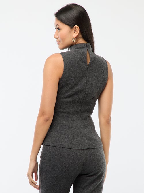 Top justo em malha macia - Kiabi