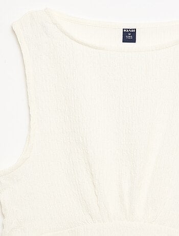 Top justo em tecido crepe