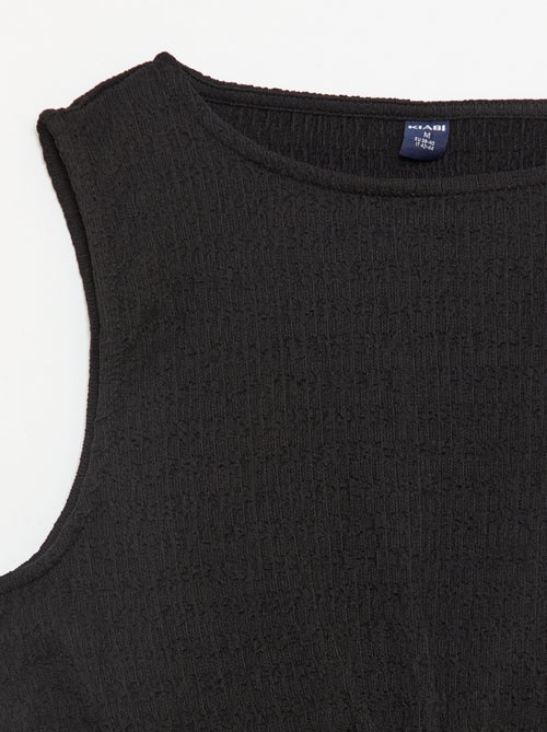 Top justo em tecido crepe - Kiabi