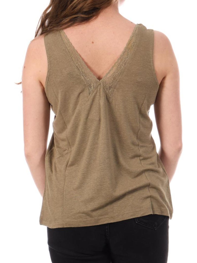 Top Kaki Kaporal Jamy para Mulher Verde cáqui claro - Kiabi