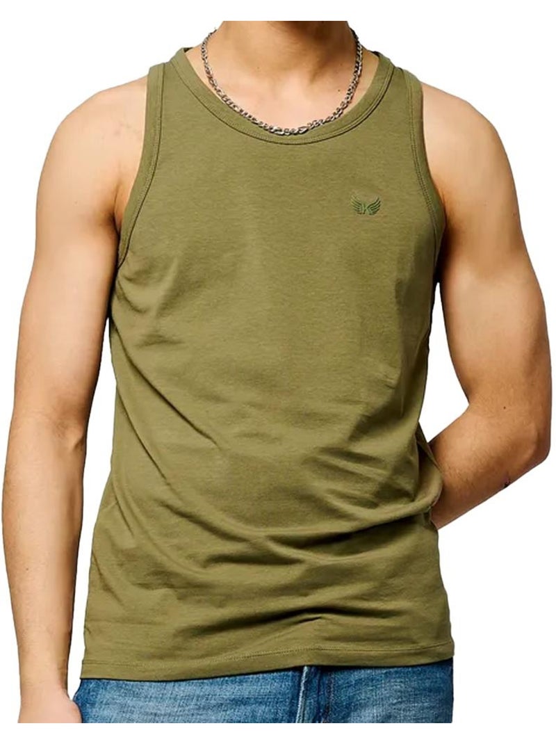 Top Kaki Kaporal MASH para Homem Verde cáqui claro - Kiabi
