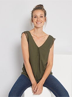 Top lingerie com pormenores em renda - Kiabi