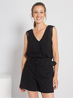 Top lingerie com pormenores em renda - Kiabi