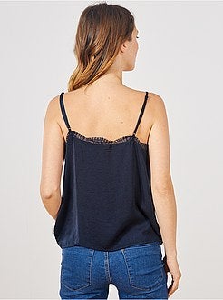 Top lingerie ornamentado com renda - Kiabi