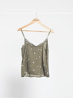 Top lingerie ornamentado com renda - Kiabi