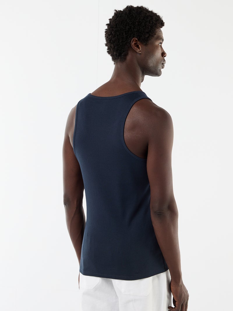 Top liso Azul - Kiabi